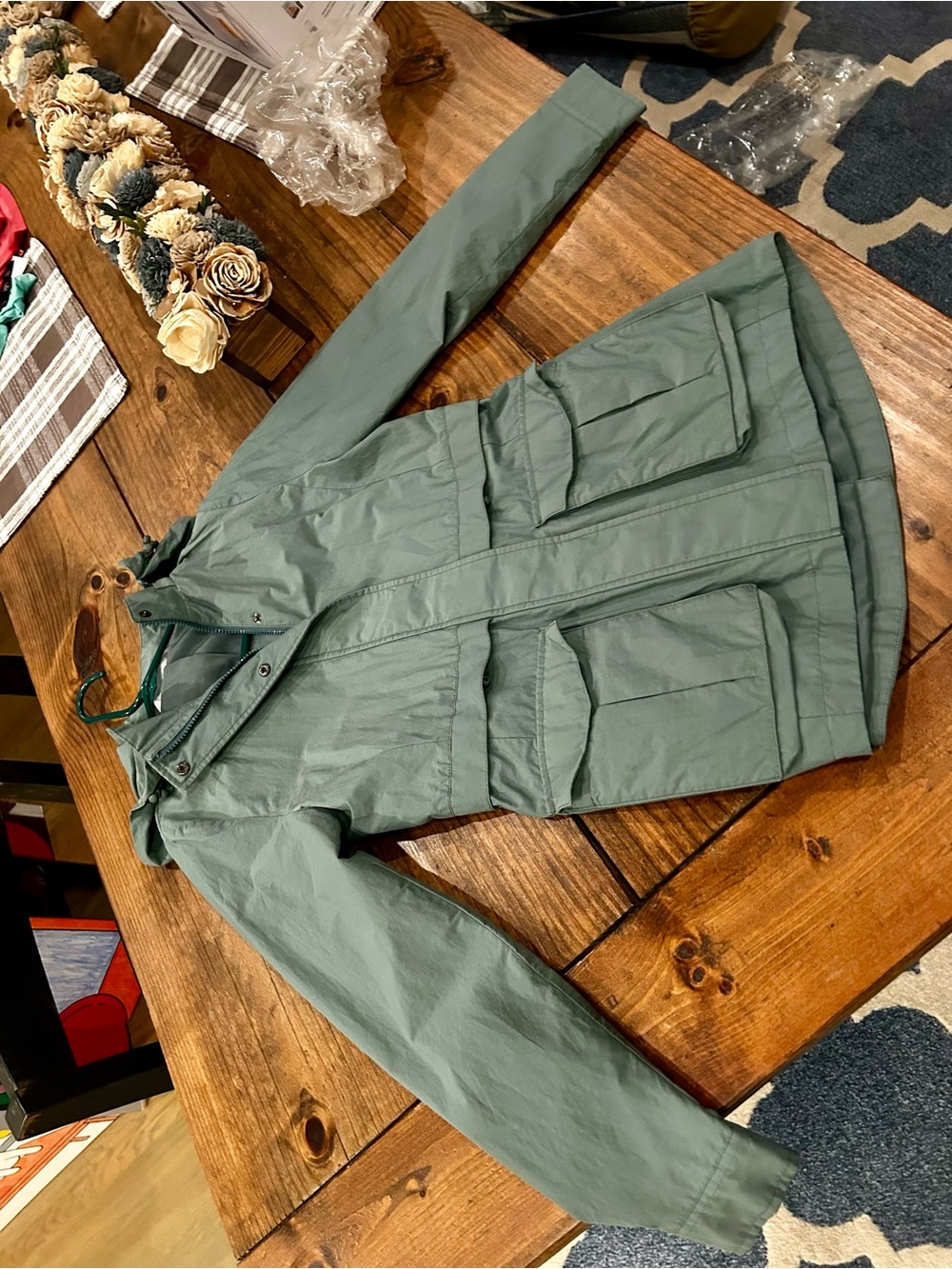 Peter Millar Light Sage Hooded Joan coat